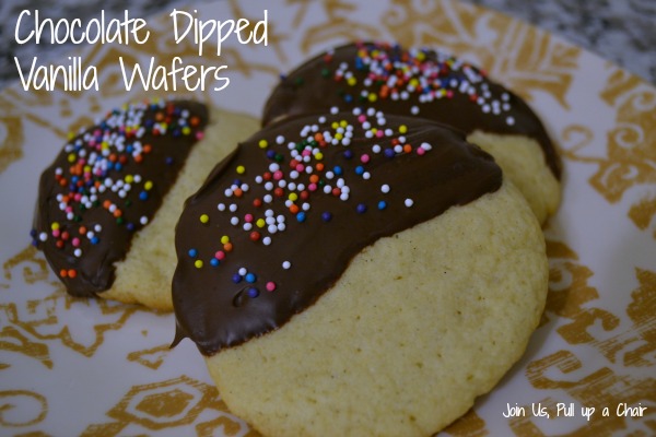 Chocolate Dipped Vanilla Wafers | Join Us, Pull up a Chair