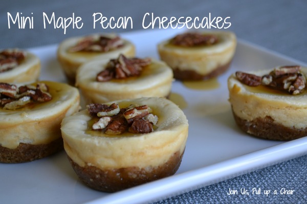 Mini Maple Pecan Cheesecakes | Join Us, Pull up a Chair