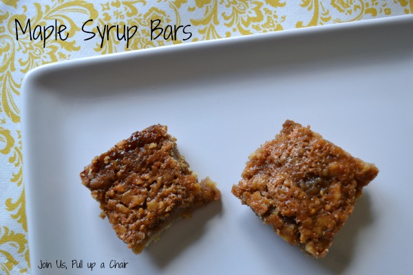 Maple Syrup Bars | Join Us, Pull up a Chair