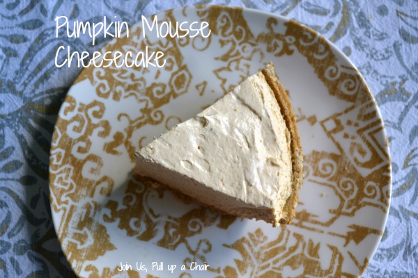 Pumpkin Mousse Cheesecake | Join Us, Pull up a Chair