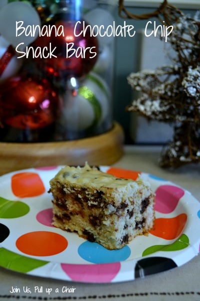 Banana Chocolate Chip Snack Bars | Join Us, Pull up a Chair