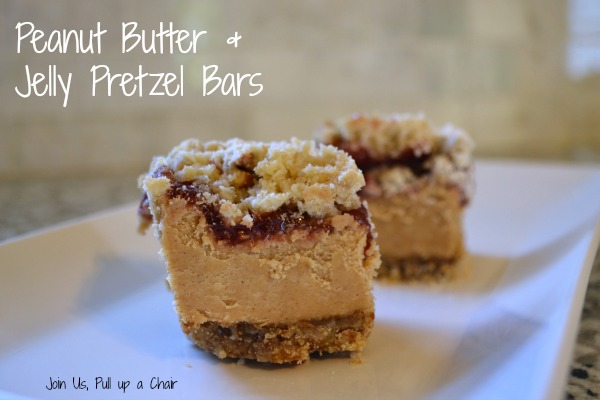 Peanut Butter and Jelly Pretzel Bars | Join Us, Pull up a Chair