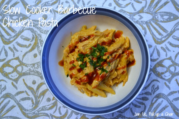 Slow Cooker Barbecue Chicken Pasta | Join Us, Pull up a Chair