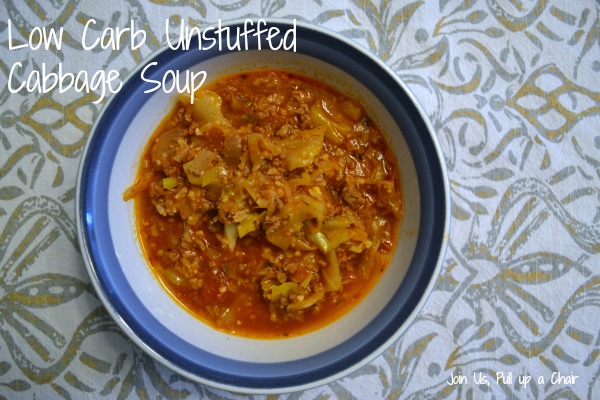 Low Carb Unstuffed Cabbage Soup | Join Us, Pull up a Chair