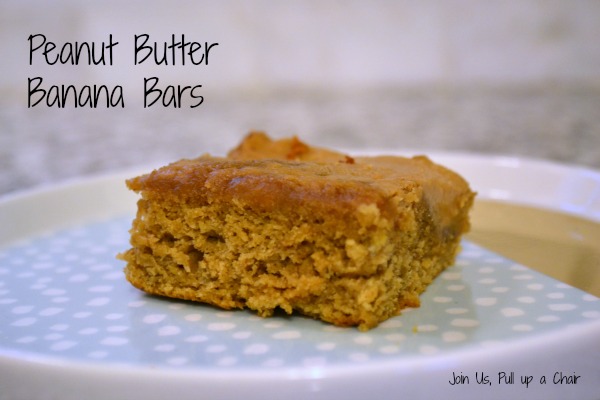 Peanut Butter Banana Bars | Join Us, Pull up a Chair #FilltheCookieJar