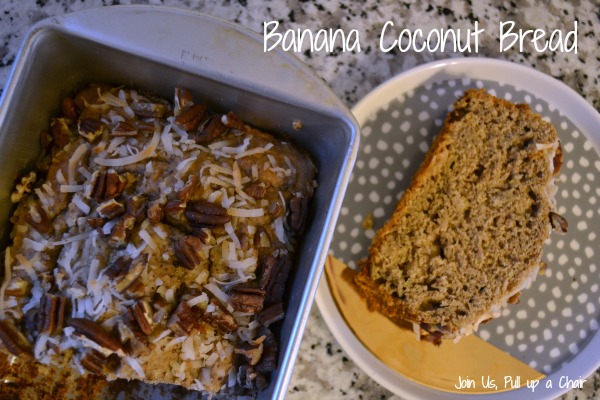 Banana Coconut Bread | Join Us, Pull up a Chair #secretrecipeclub
