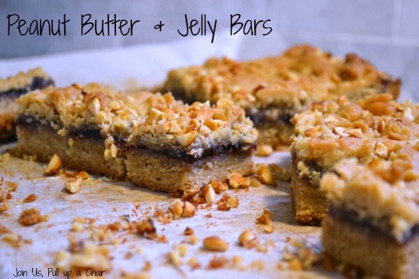 Peanut Butter and Jelly Bars | Join Us, Pull up a Chair #fantasticalfoodfight