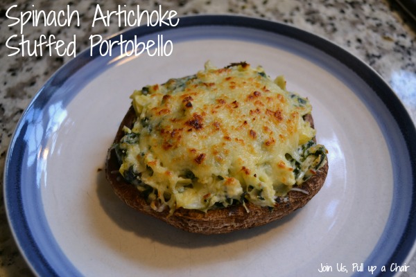Spinach Artichoke Stuffed Portobello | Join Us. Pull up a Chair