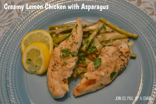Creamy Lemon Chicken with Asparagus | Join Us, Pull up a Chair