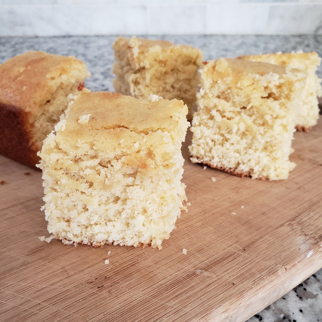 chunks of sweet cornbread